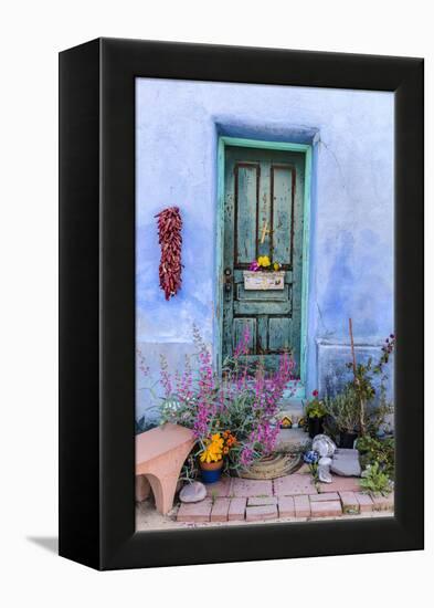 Colorful Doorway in the Barrio Viejo District of Tucson, Arizona, Usa-Chuck Haney-Framed Premier Image Canvas