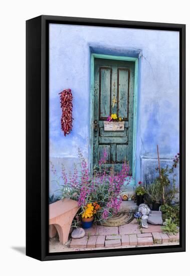 Colorful Doorway in the Barrio Viejo District of Tucson, Arizona, Usa-Chuck Haney-Framed Premier Image Canvas