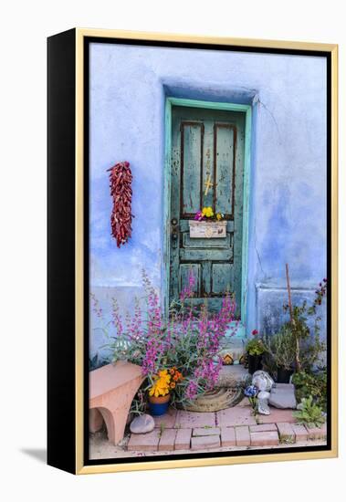 Colorful Doorway in the Barrio Viejo District of Tucson, Arizona, Usa-Chuck Haney-Framed Premier Image Canvas