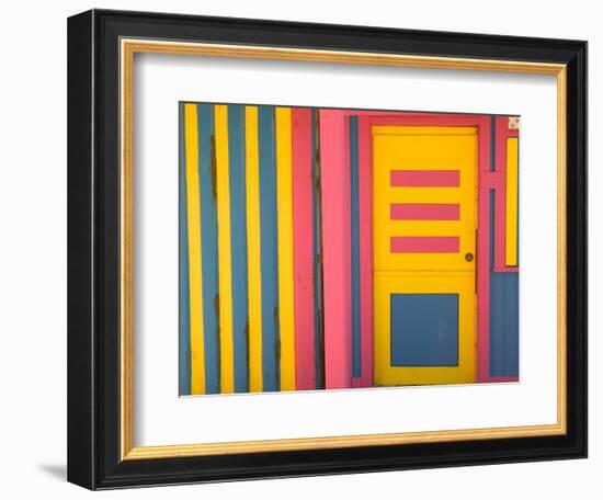 Colorful Doorway, New Providence Island, Bahamas, Caribbean-Walter Bibikow-Framed Photographic Print