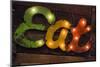 Colorful 'Eat' Antique Sign, New York City, New York, USA-Julien McRoberts-Mounted Photographic Print