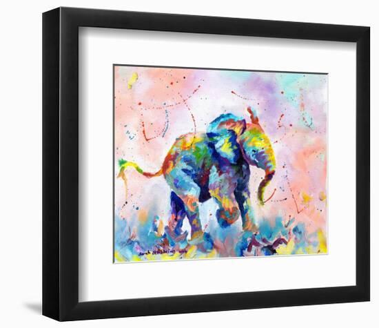 Colorful Elephant-Sarah Stribbling-Framed Art Print