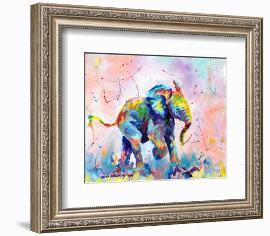 Colorful Elephant-Sarah Stribbling-Framed Art Print