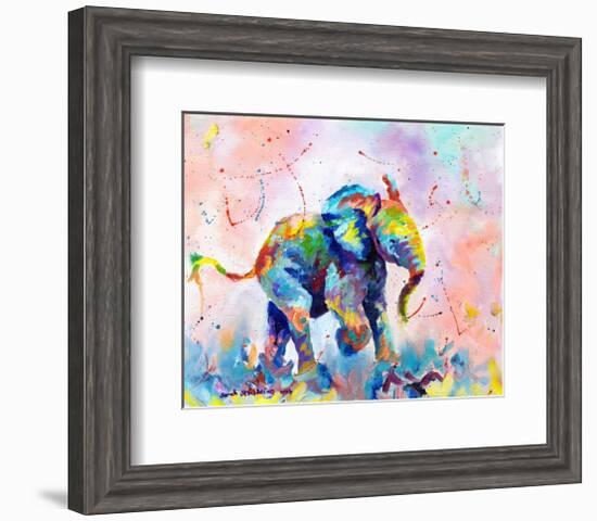 Colorful Elephant-Sarah Stribbling-Framed Art Print