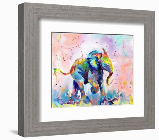 Colorful Elephant-Sarah Stribbling-Framed Art Print