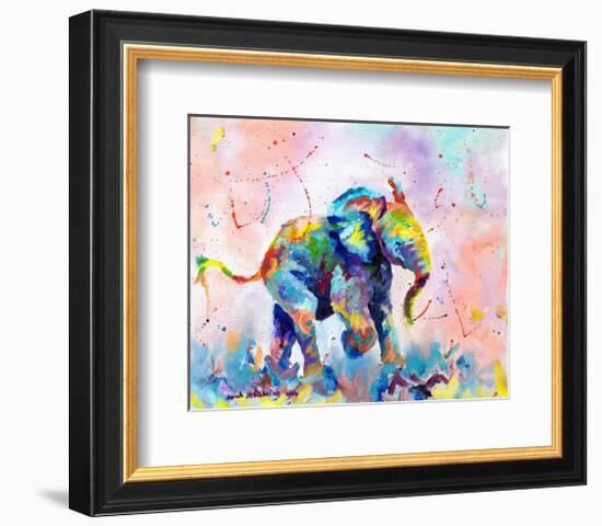 Colorful Elephant-Sarah Stribbling-Framed Art Print