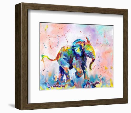 Colorful Elephant-Sarah Stribbling-Framed Art Print