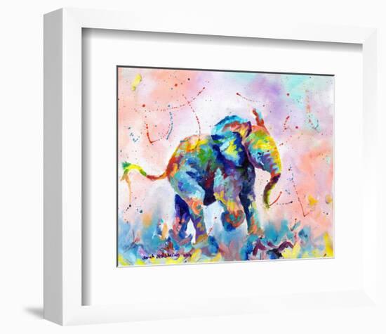 Colorful Elephant-Sarah Stribbling-Framed Art Print