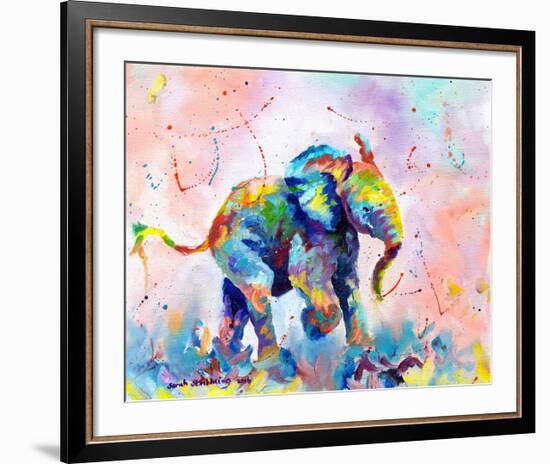 Colorful Elephant-Sarah Stribbling-Framed Art Print