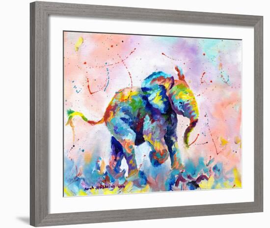 Colorful Elephant-Sarah Stribbling-Framed Art Print