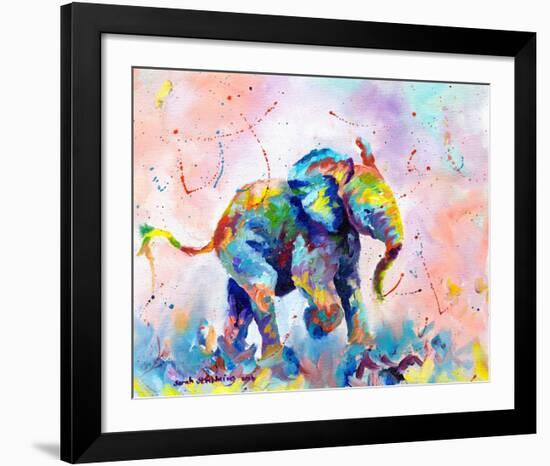 Colorful Elephant-Sarah Stribbling-Framed Art Print