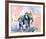 Colorful Elephant-Sarah Stribbling-Framed Art Print