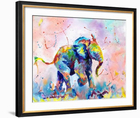 Colorful Elephant-Sarah Stribbling-Framed Art Print