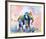 Colorful Elephant-Sarah Stribbling-Framed Art Print