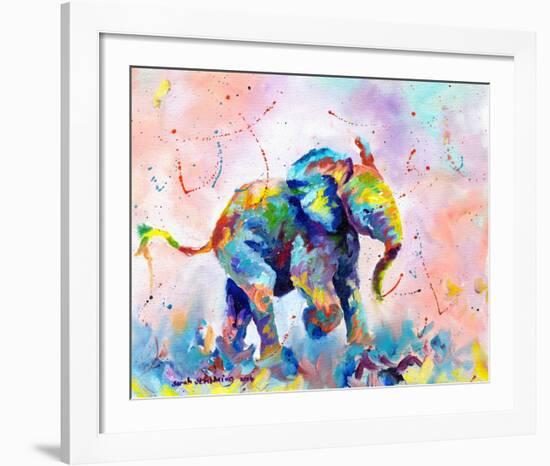 Colorful Elephant-Sarah Stribbling-Framed Art Print