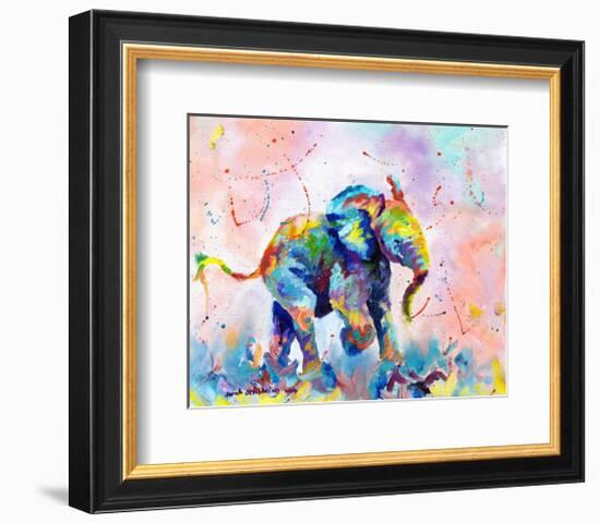Colorful Elephant-Sarah Stribbling-Framed Giclee Print