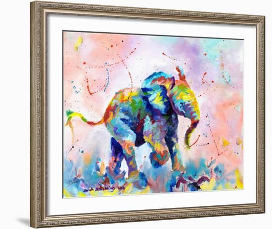 Colorful Elephant-Sarah Stribbling-Framed Giclee Print