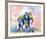 Colorful Elephant-Sarah Stribbling-Framed Giclee Print