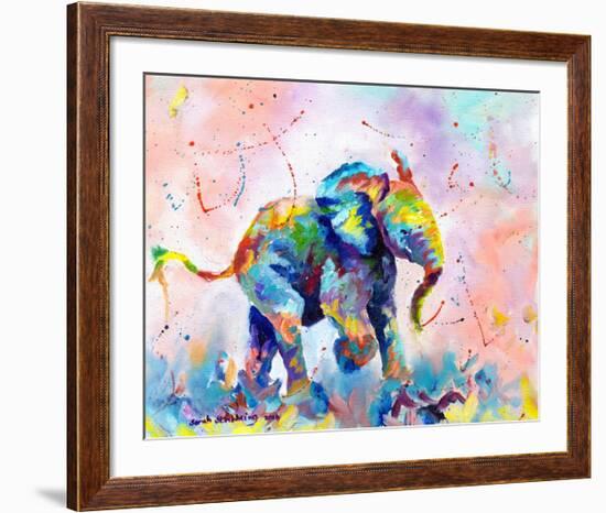 Colorful Elephant-Sarah Stribbling-Framed Giclee Print