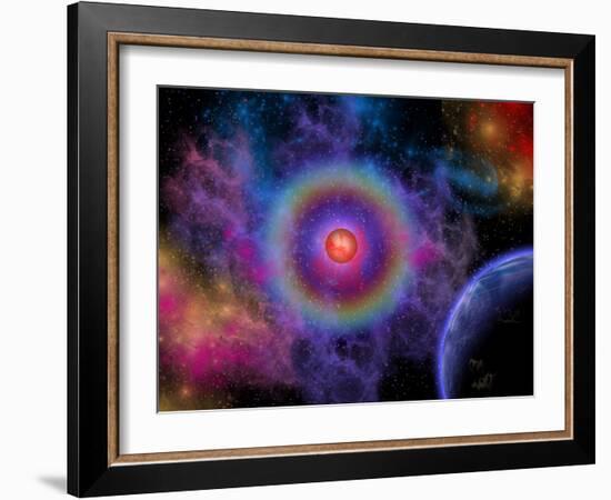 Colorful Emissions are Released from a Distant Star-Stocktrek Images-Framed Photographic Print