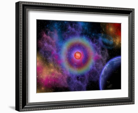 Colorful Emissions are Released from a Distant Star-Stocktrek Images-Framed Photographic Print