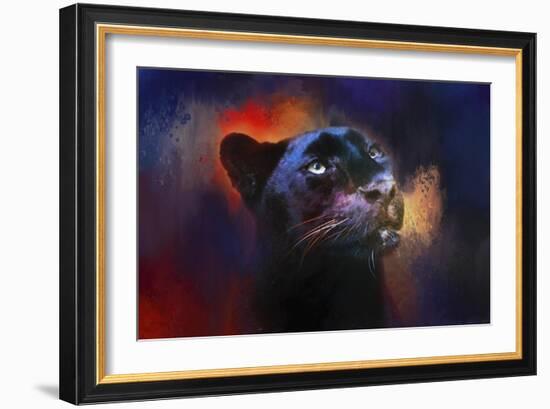 Colorful Expressions Black Leopard-Jai Johnson-Framed Giclee Print