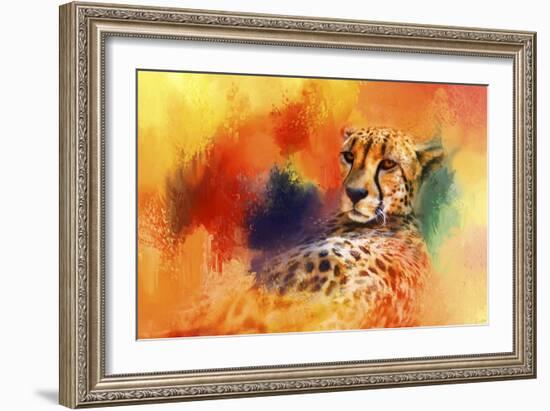 Colorful Expressions Cheetah-Jai Johnson-Framed Giclee Print