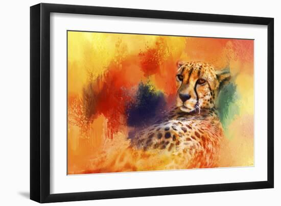 Colorful Expressions Cheetah-Jai Johnson-Framed Giclee Print