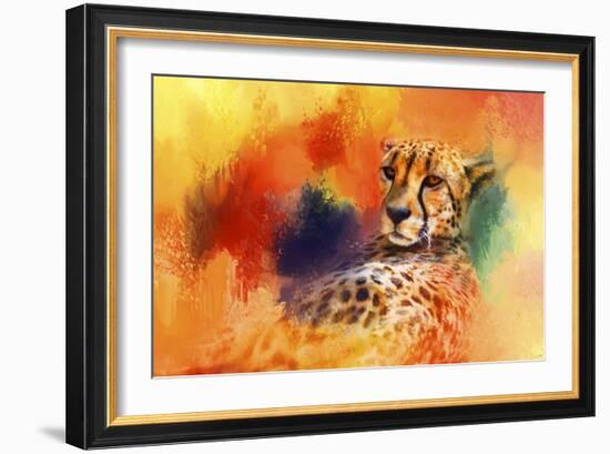 Colorful Expressions Cheetah-Jai Johnson-Framed Giclee Print