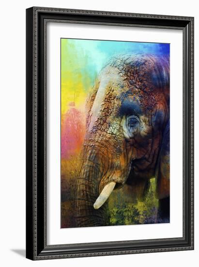 Colorful Expressions Elephant-Jai Johnson-Framed Giclee Print