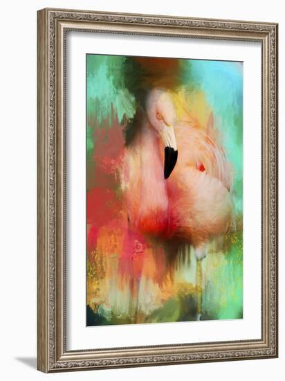 Colorful Expressions Flamingo-Jai Johnson-Framed Giclee Print