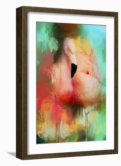 Colorful Expressions Flamingo-Jai Johnson-Framed Giclee Print