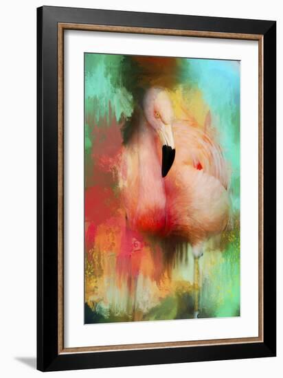 Colorful Expressions Flamingo-Jai Johnson-Framed Giclee Print
