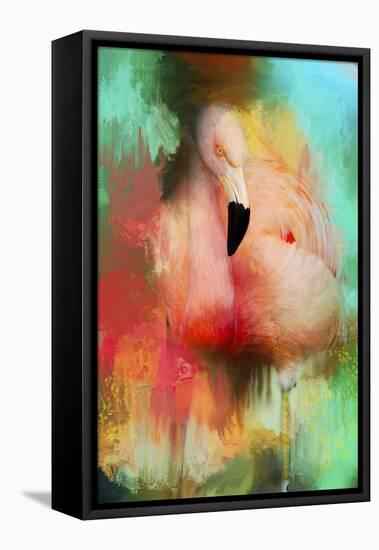 Colorful Expressions Flamingo-Jai Johnson-Framed Premier Image Canvas