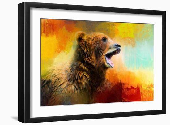 Colorful Expressions Grizzly Bear 2-Jai Johnson-Framed Giclee Print