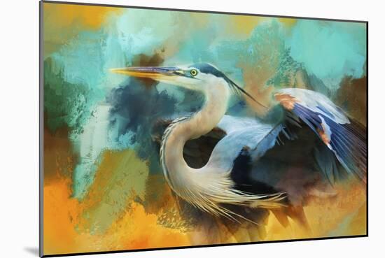 Colorful Expressions Heron-Jai Johnson-Mounted Giclee Print