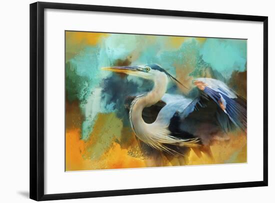 Colorful Expressions Heron-Jai Johnson-Framed Giclee Print