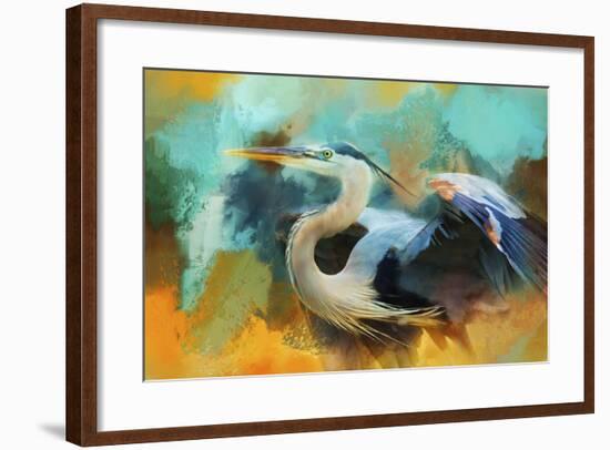 Colorful Expressions Heron-Jai Johnson-Framed Giclee Print