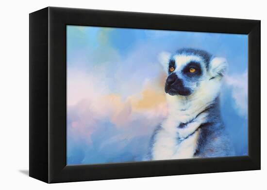 Colorful Expressions Lemur-Jai Johnson-Framed Premier Image Canvas