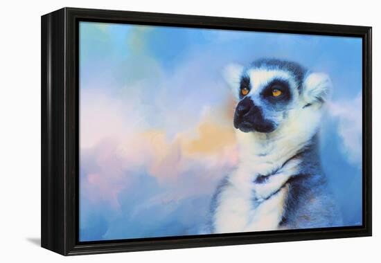 Colorful Expressions Lemur-Jai Johnson-Framed Premier Image Canvas