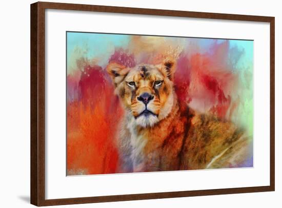 Colorful Expressions Lioness-Jai Johnson-Framed Giclee Print