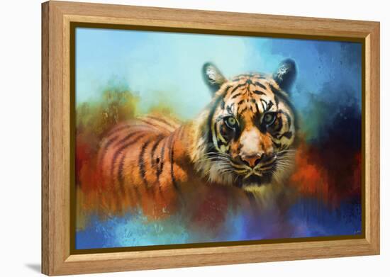 Colorful Expressions Tiger 2-Jai Johnson-Framed Premier Image Canvas