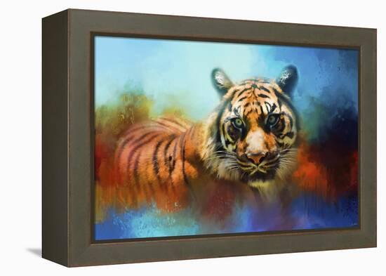 Colorful Expressions Tiger 2-Jai Johnson-Framed Premier Image Canvas