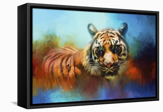 Colorful Expressions Tiger 2-Jai Johnson-Framed Premier Image Canvas