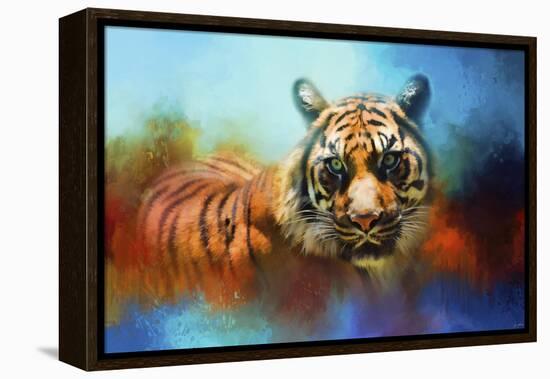 Colorful Expressions Tiger 2-Jai Johnson-Framed Premier Image Canvas