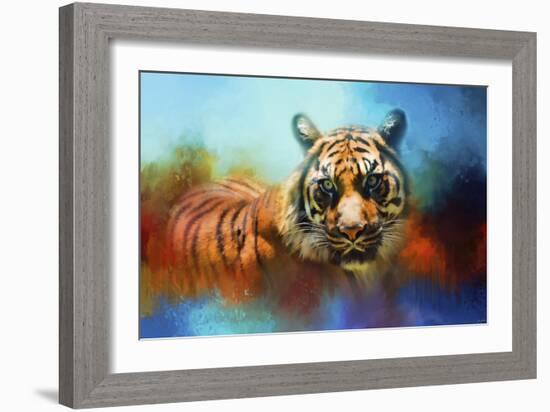 Colorful Expressions Tiger 2-Jai Johnson-Framed Giclee Print