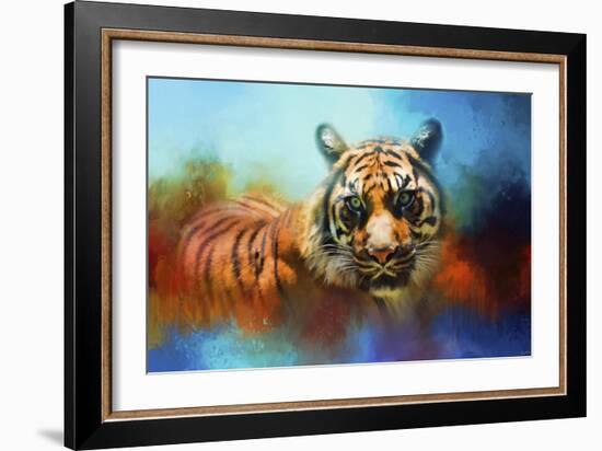 Colorful Expressions Tiger 2-Jai Johnson-Framed Giclee Print
