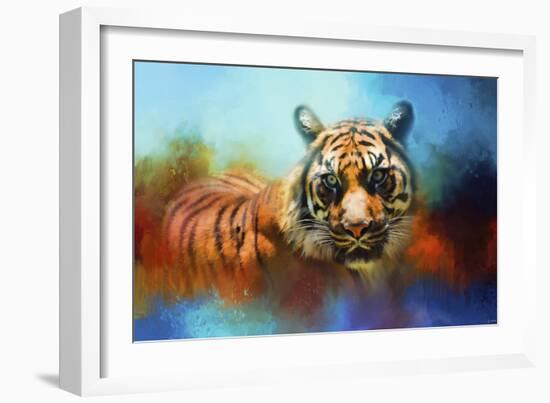 Colorful Expressions Tiger 2-Jai Johnson-Framed Giclee Print