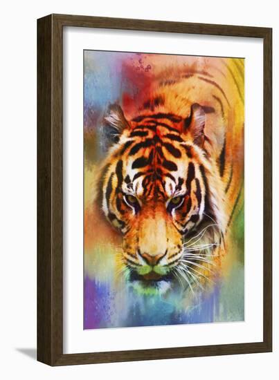 Colorful Expressions Tiger-Jai Johnson-Framed Giclee Print