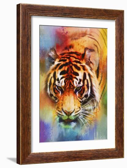 Colorful Expressions Tiger-Jai Johnson-Framed Giclee Print